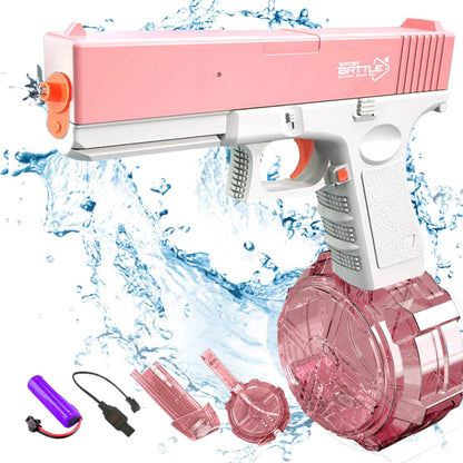 M416 Electric Water Gun - Battery Powered with External Water Bottle Attachment - Perfect for Kids & Adults Outdoor Fun