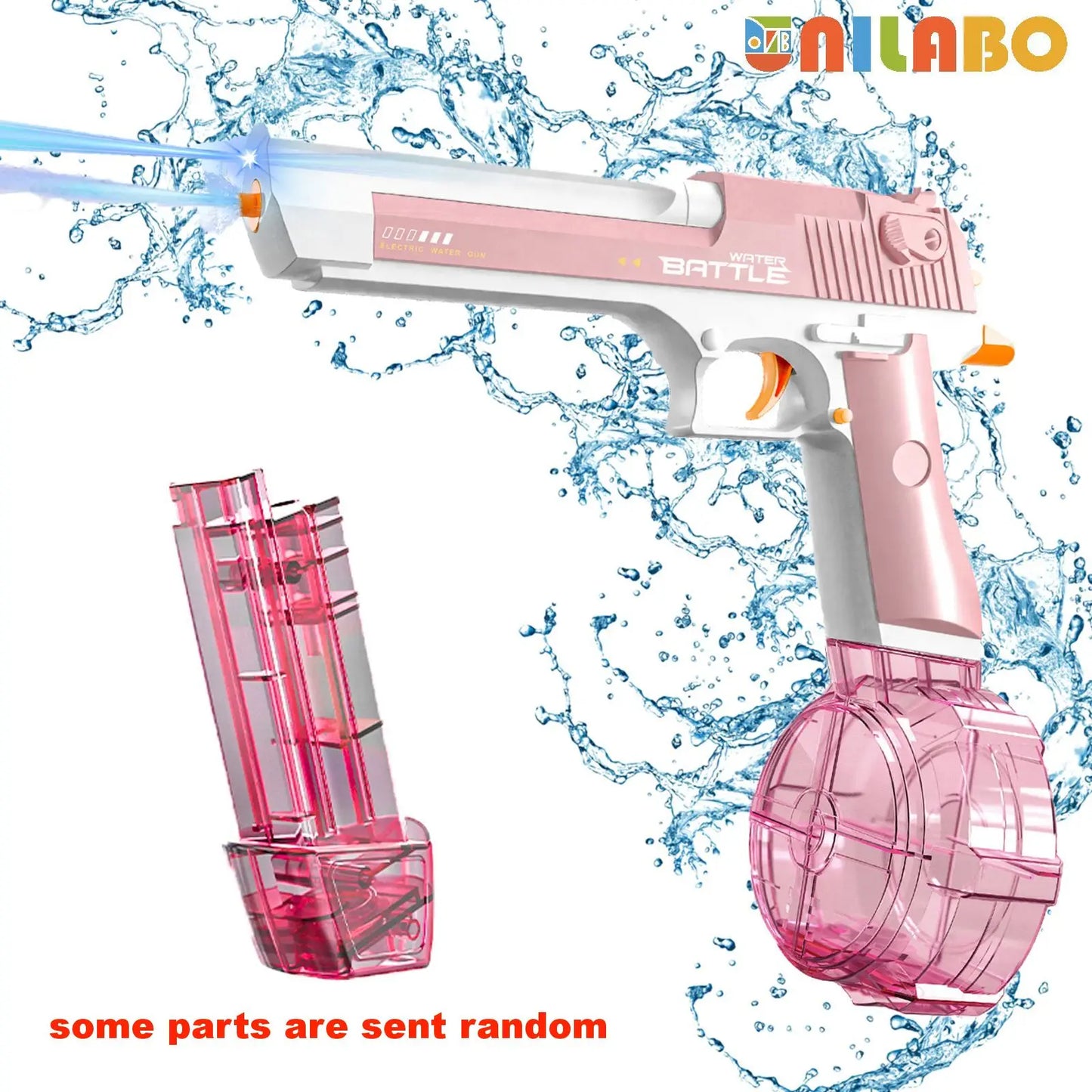 M416 Electric Water Gun - Battery Powered with External Water Bottle Attachment - Perfect for Kids & Adults Outdoor Fun
